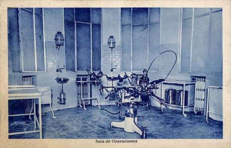 Postal, sala de operaciones de la Casa de Salud de la Compañía del Norte. AHF-MFM. Signatura TP_IF_0786_002